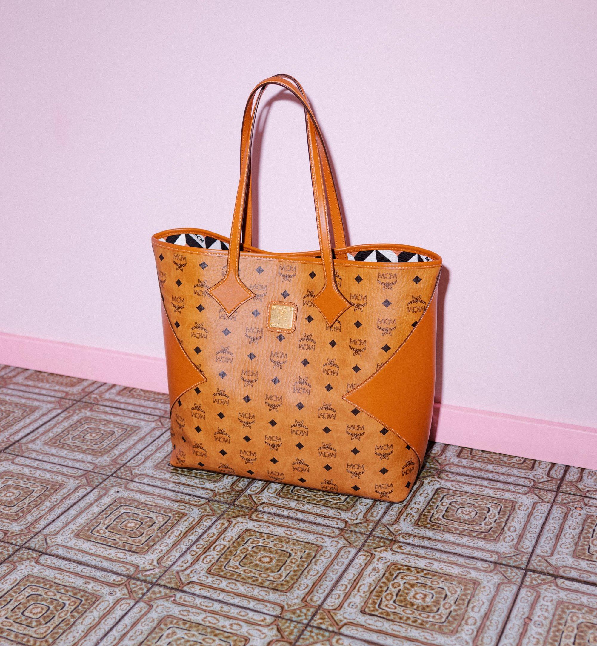 Large Dia Shopper in Visetos Leather Mix 1